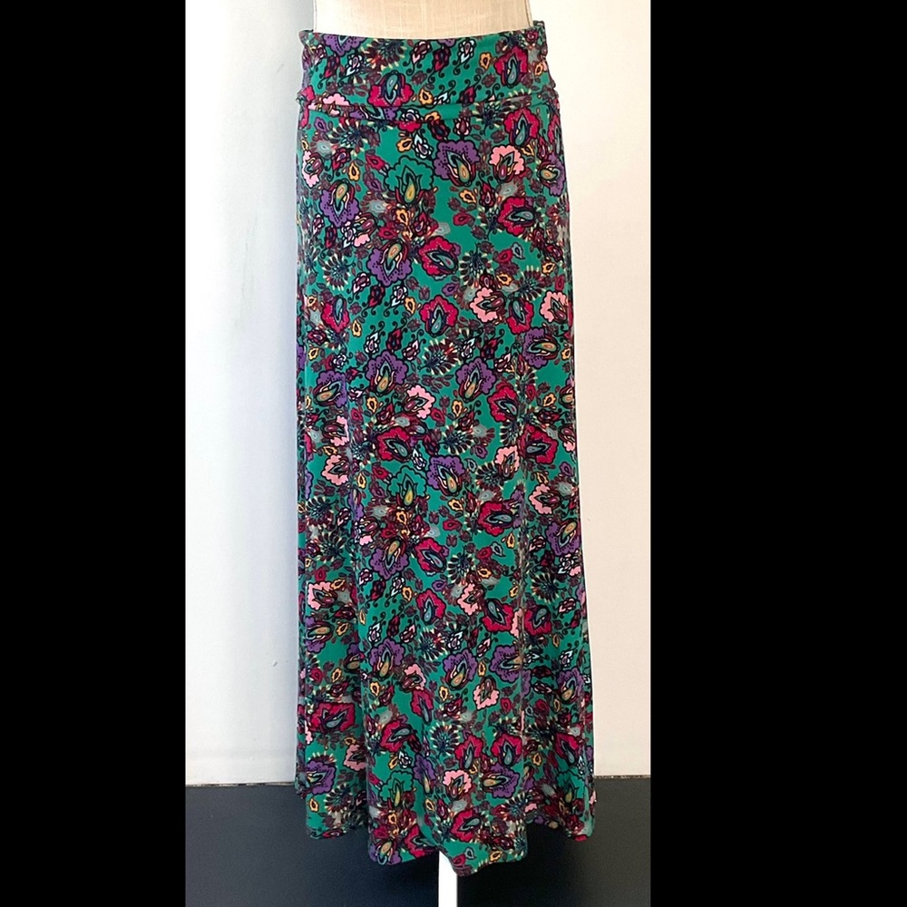 Lularoe floral slinky Maxi Skirt - EUC